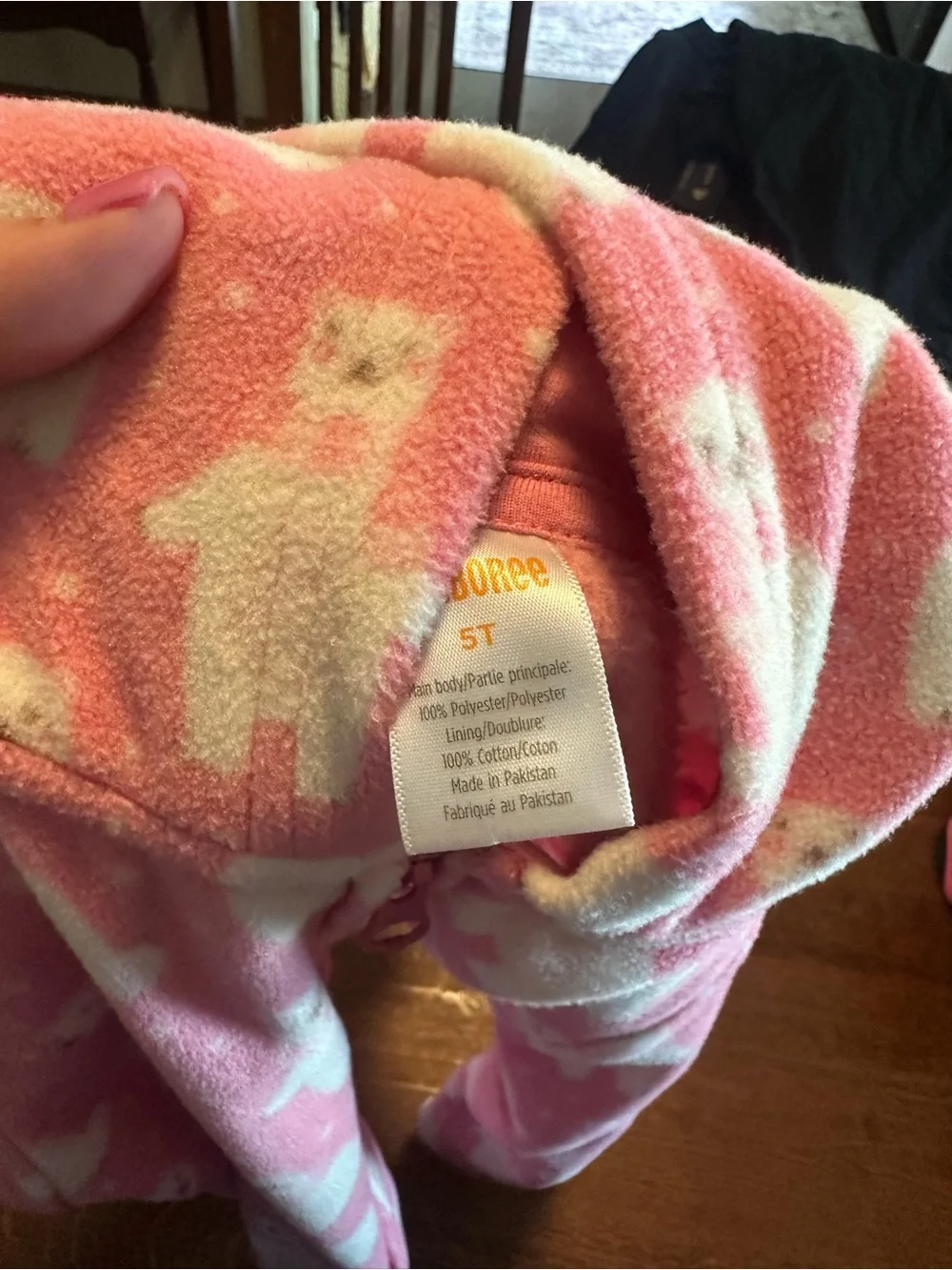 Gymboree Pink Polar Bear Hooded Fleece Zip Jacket